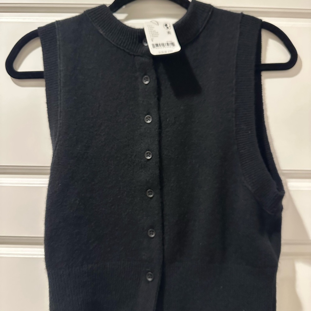 Free People Cashmere Black Sweater Tank